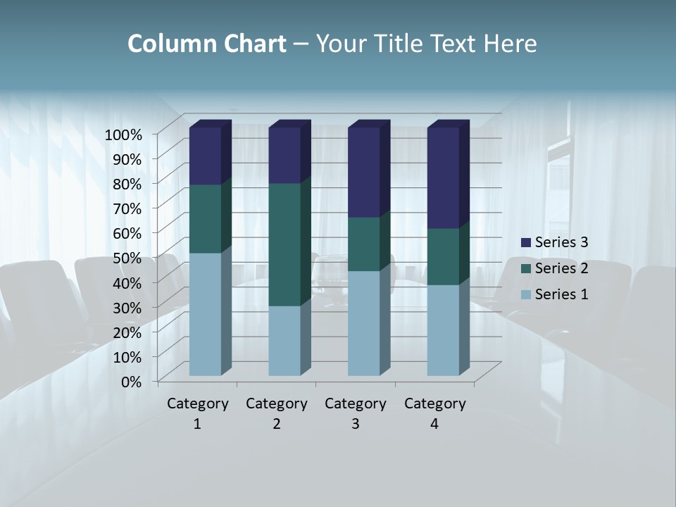 Meeting Room With Aquarium PowerPoint Template