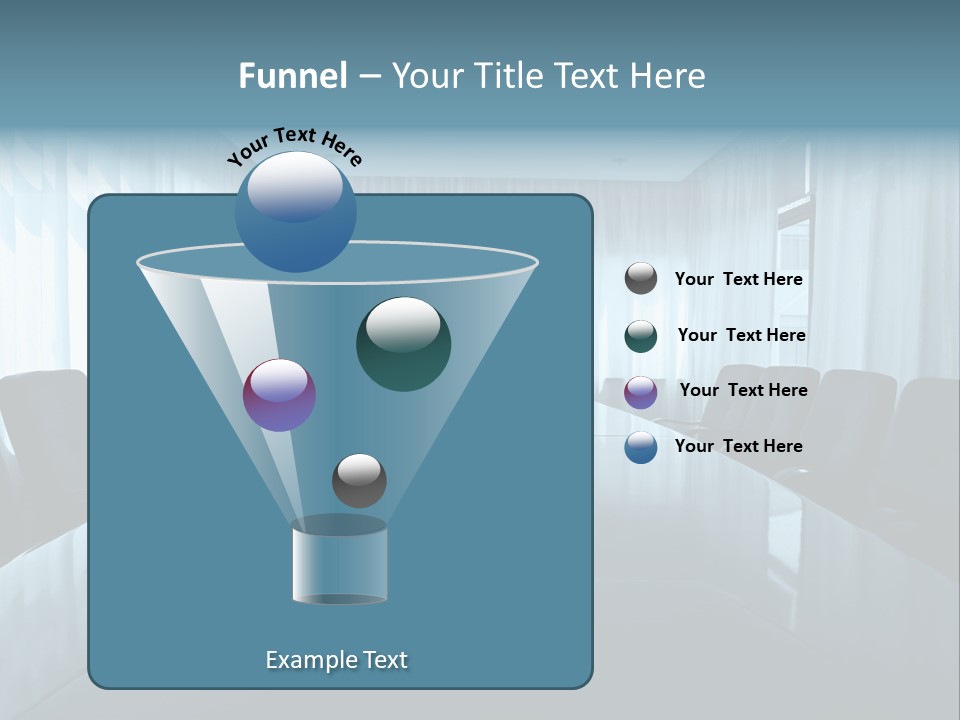 Meeting Room With Aquarium PowerPoint Template