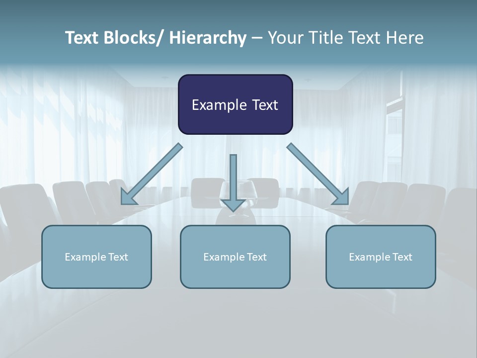 Meeting Room With Aquarium PowerPoint Template