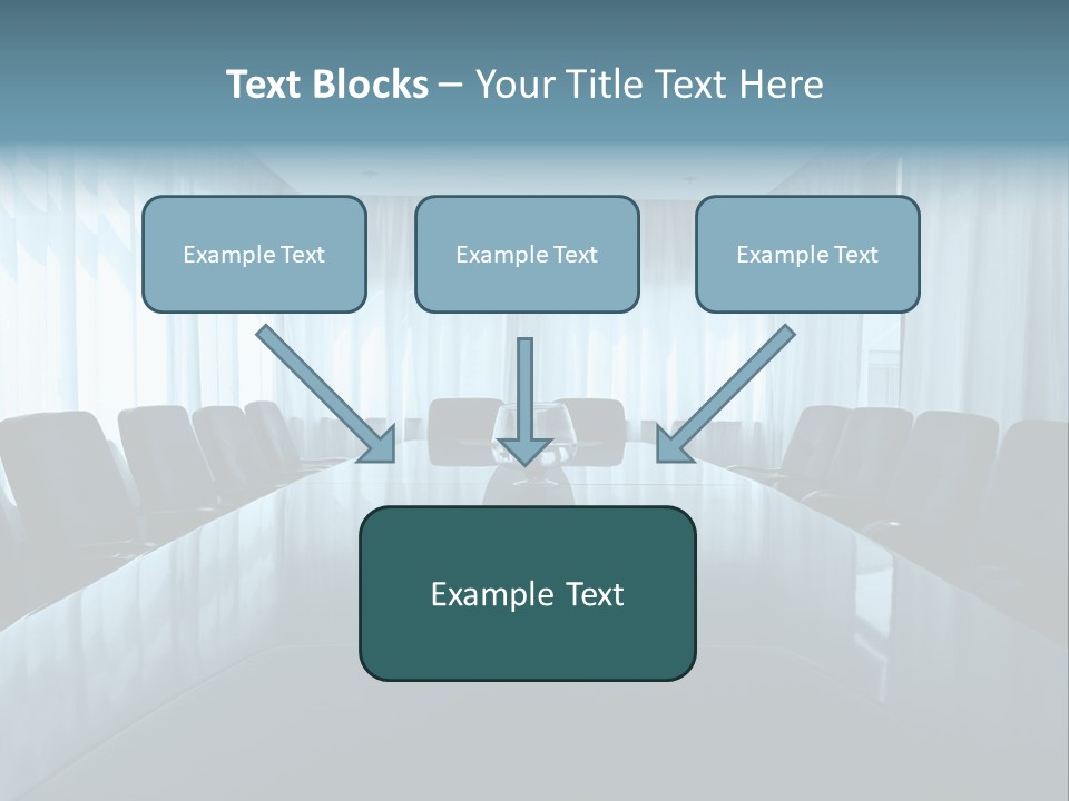 Meeting Room With Aquarium PowerPoint Template