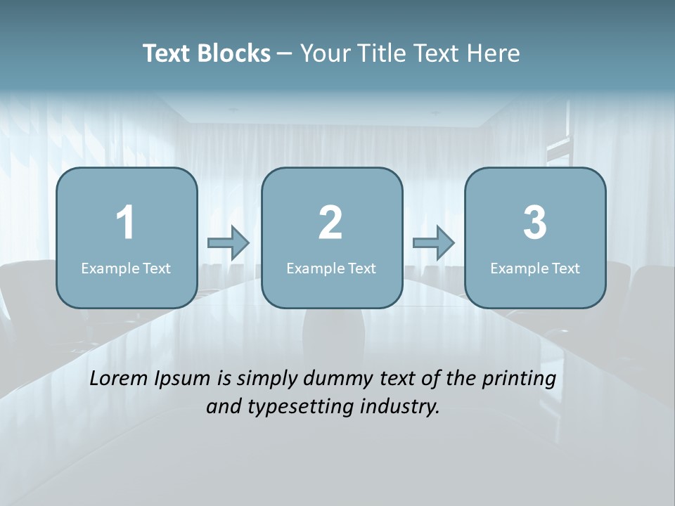 Meeting Room With Aquarium PowerPoint Template