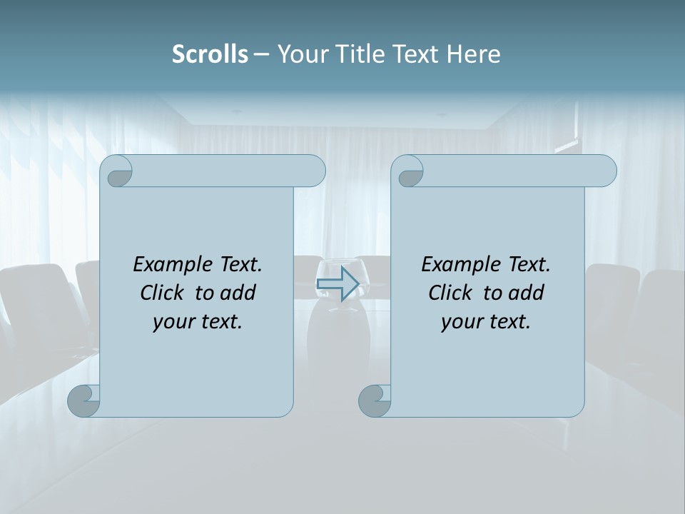 Meeting Room With Aquarium PowerPoint Template
