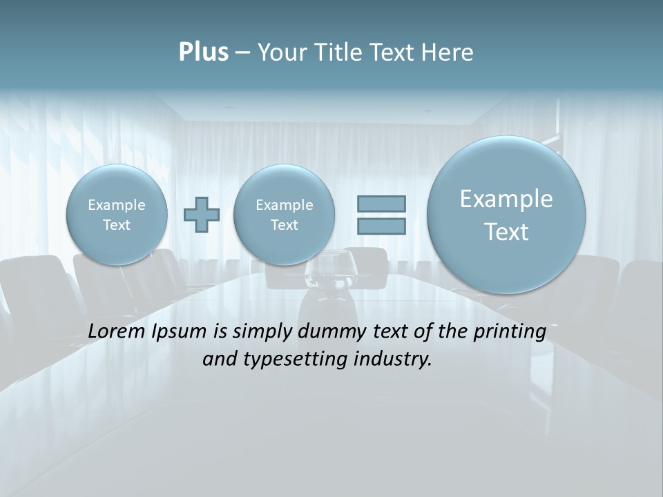 Meeting Room With Aquarium PowerPoint Template