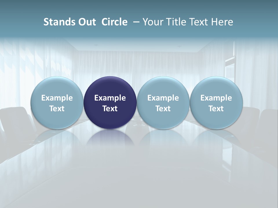 Meeting Room With Aquarium PowerPoint Template