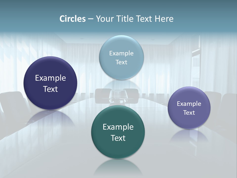 Meeting Room With Aquarium PowerPoint Template