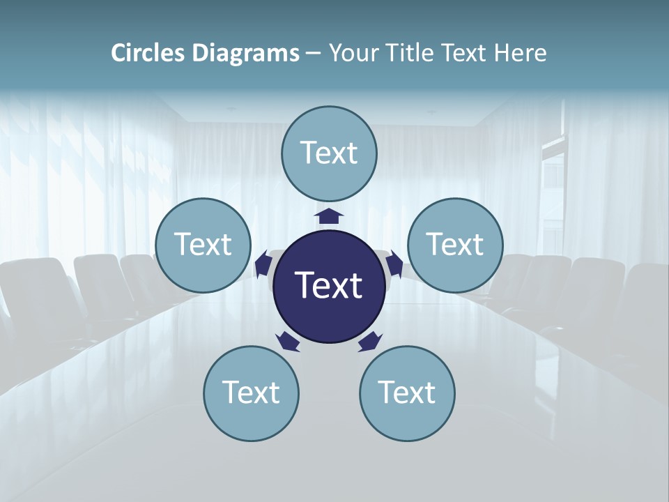 Meeting Room With Aquarium PowerPoint Template