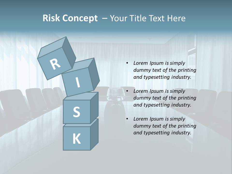 Meeting Room With Aquarium PowerPoint Template