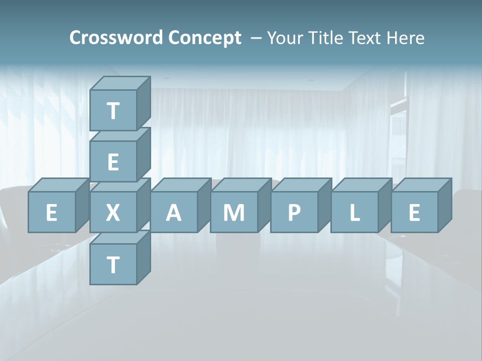 Meeting Room With Aquarium PowerPoint Template