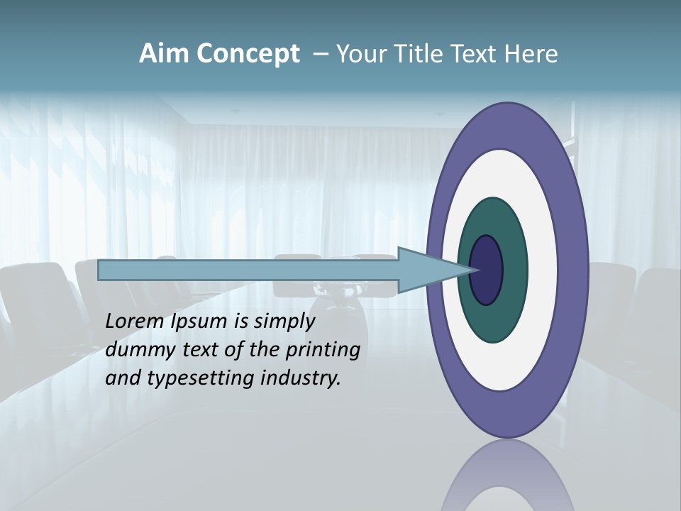 Meeting Room With Aquarium PowerPoint Template