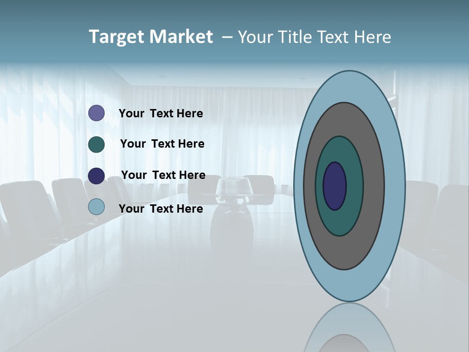 Meeting Room With Aquarium PowerPoint Template