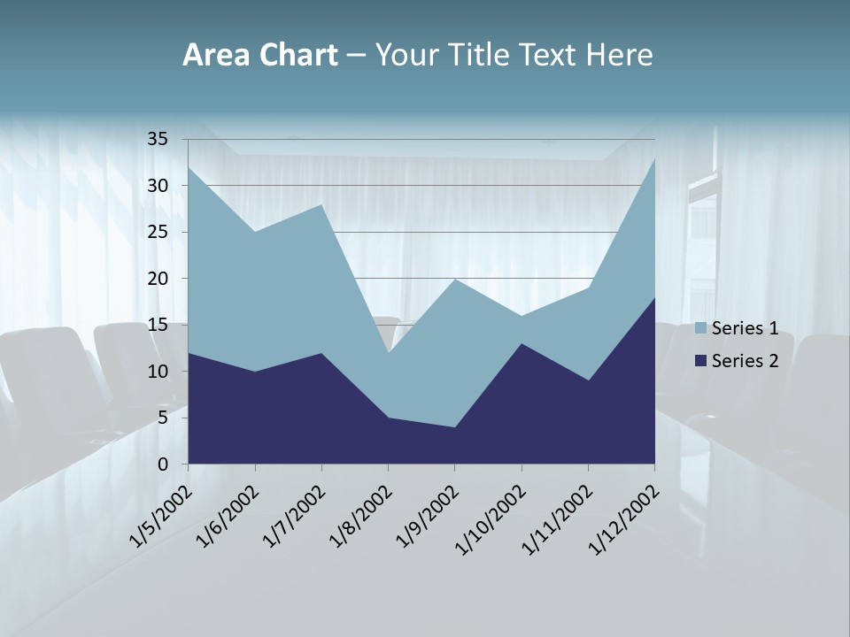 Meeting Room With Aquarium PowerPoint Template