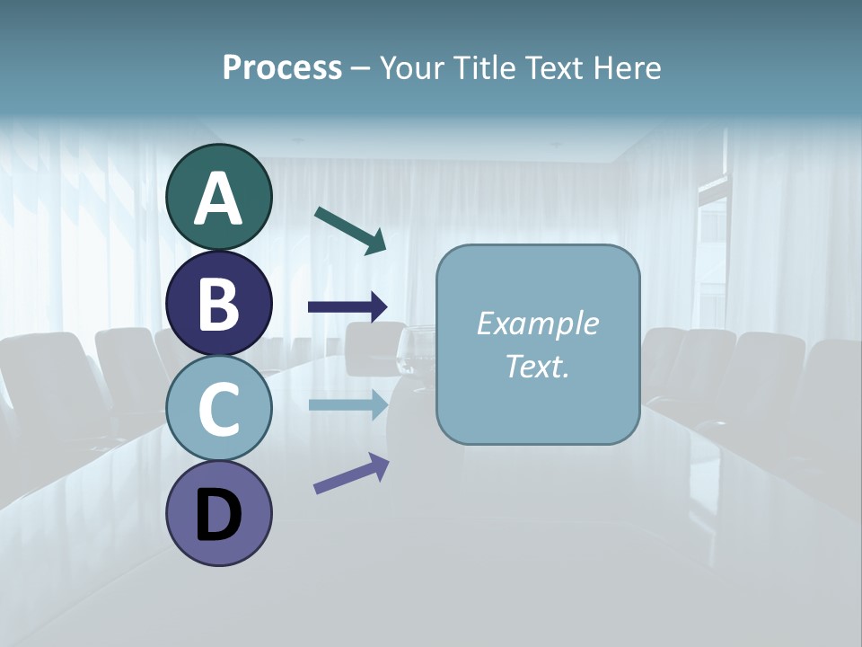 Meeting Room With Aquarium PowerPoint Template