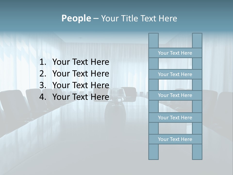 Meeting Room With Aquarium PowerPoint Template