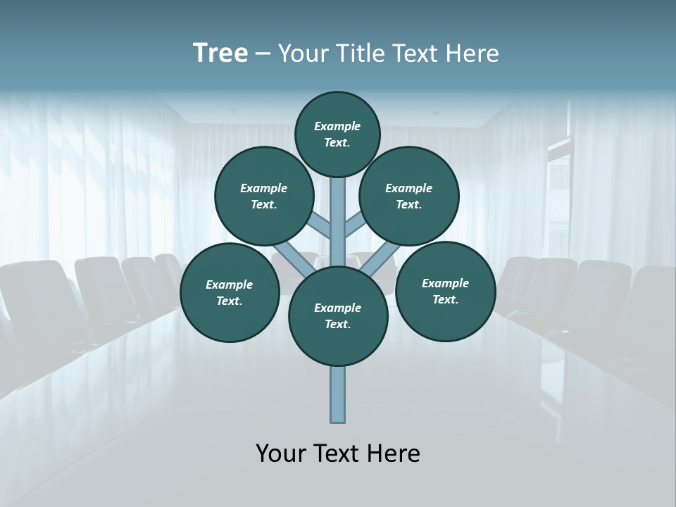 Meeting Room With Aquarium PowerPoint Template