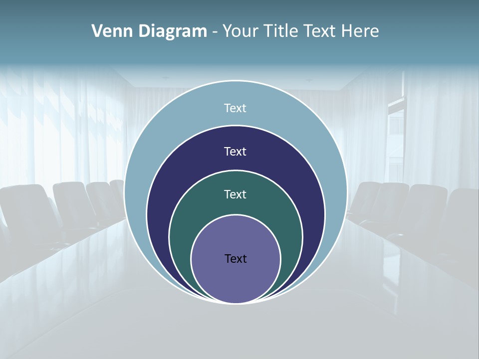 Meeting Room With Aquarium PowerPoint Template
