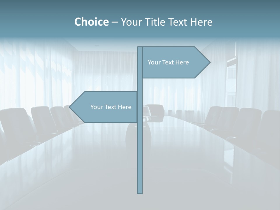 Meeting Room With Aquarium PowerPoint Template