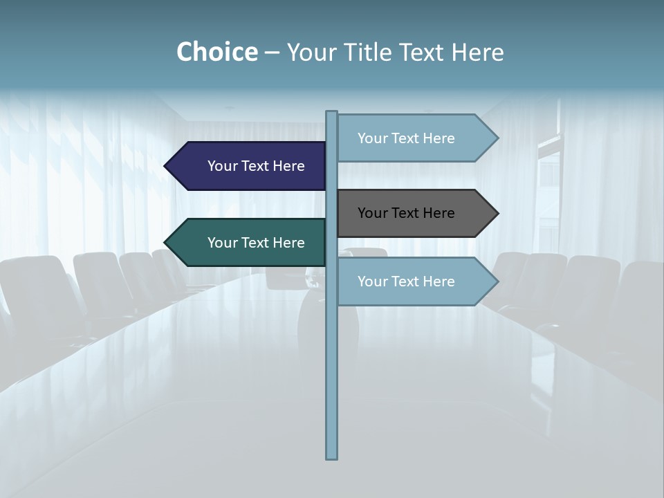Meeting Room With Aquarium PowerPoint Template
