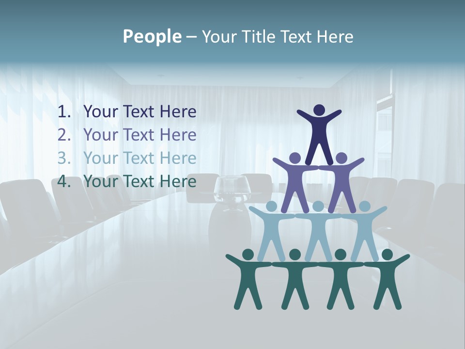 Meeting Room With Aquarium PowerPoint Template