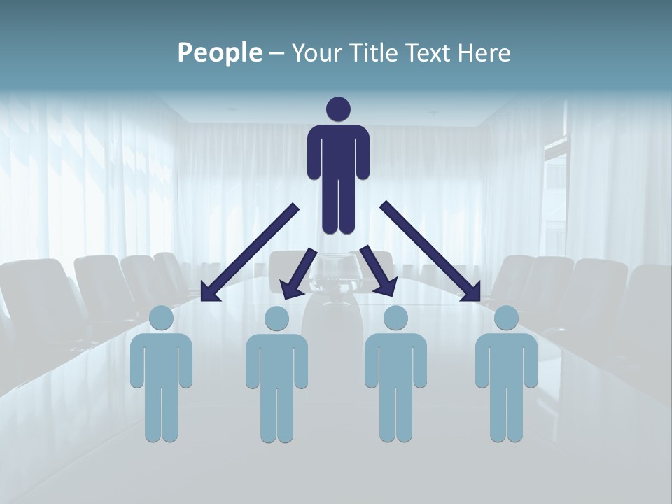 Meeting Room With Aquarium PowerPoint Template