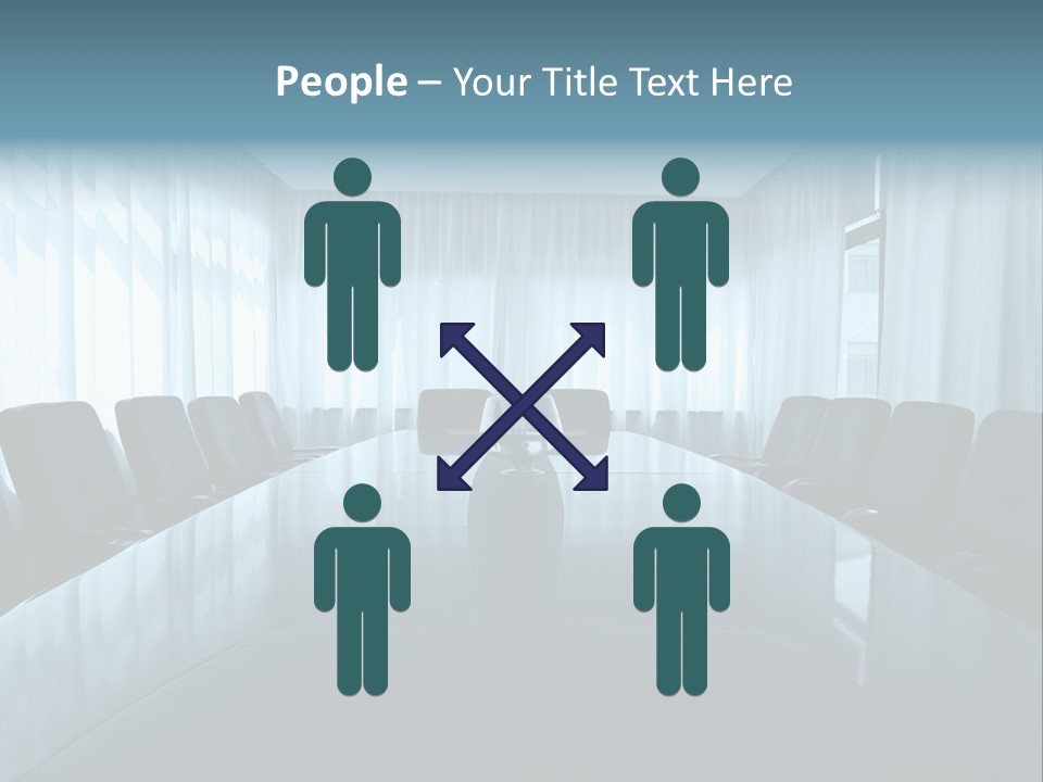 Meeting Room With Aquarium PowerPoint Template