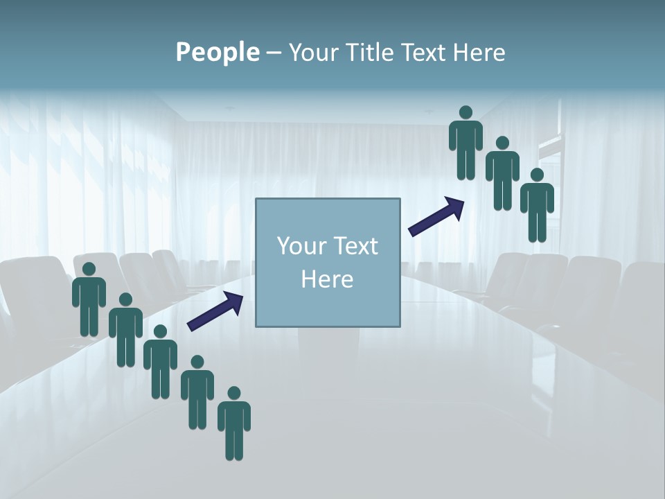 Meeting Room With Aquarium PowerPoint Template