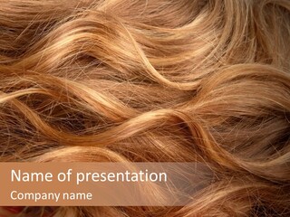 Blonde Hair Background Texture. PowerPoint Template