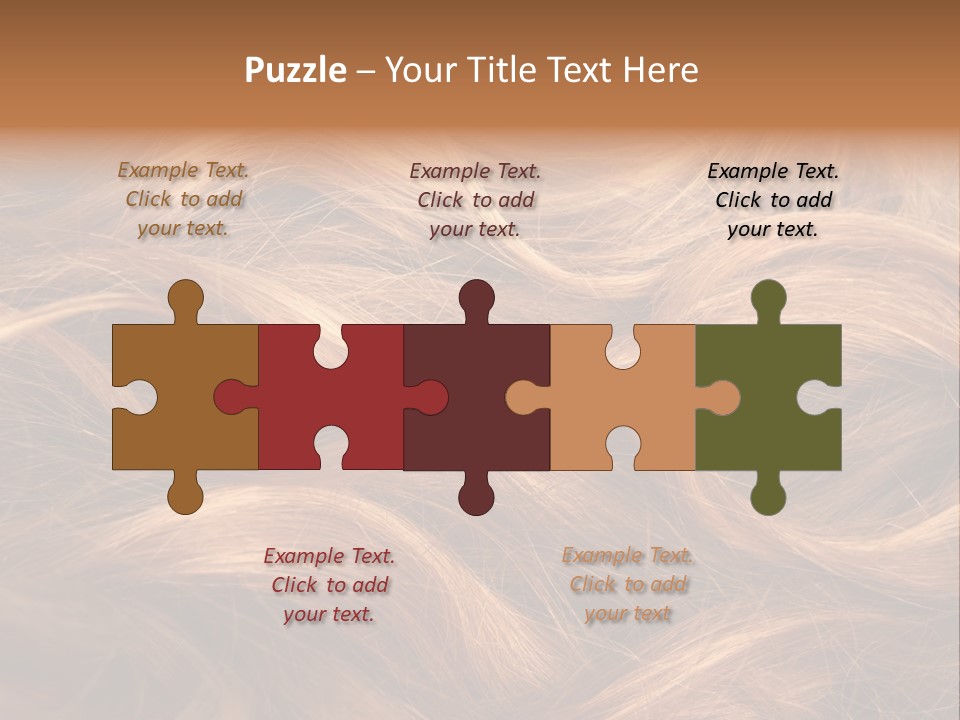 Blonde Hair Background Texture. PowerPoint Template