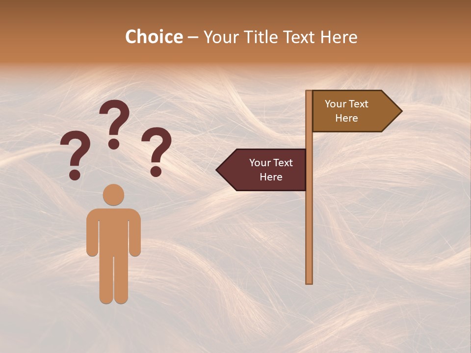 Blonde Hair Background Texture. PowerPoint Template