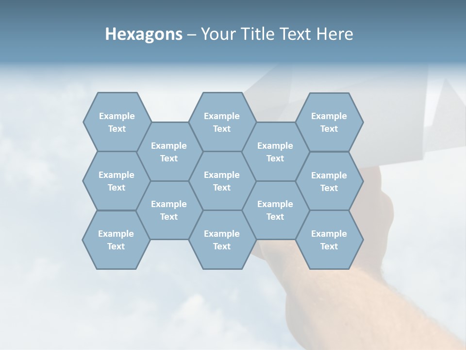 Paper Plane In Human Hand PowerPoint Template