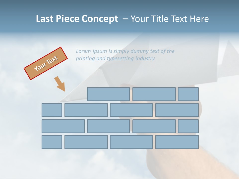 Paper Plane In Human Hand PowerPoint Template