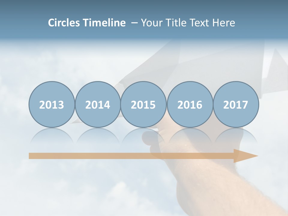 Paper Plane In Human Hand PowerPoint Template