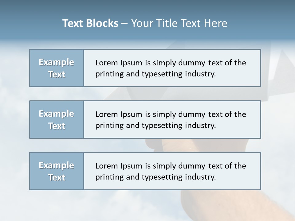 Paper Plane In Human Hand PowerPoint Template