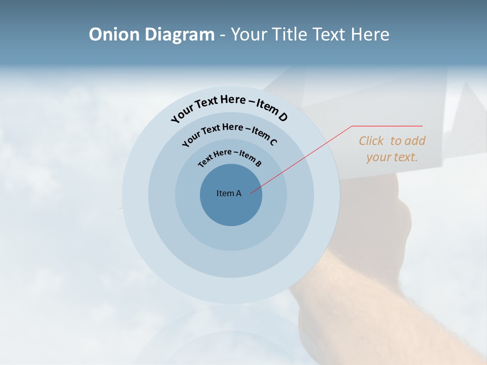 Paper Plane In Human Hand PowerPoint Template