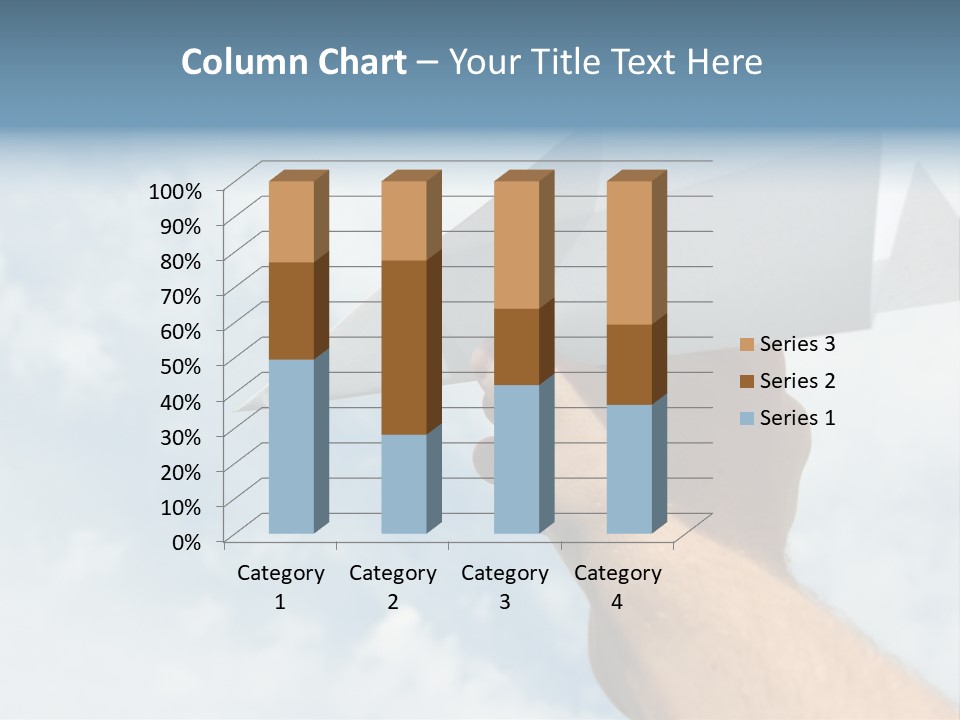 Paper Plane In Human Hand PowerPoint Template