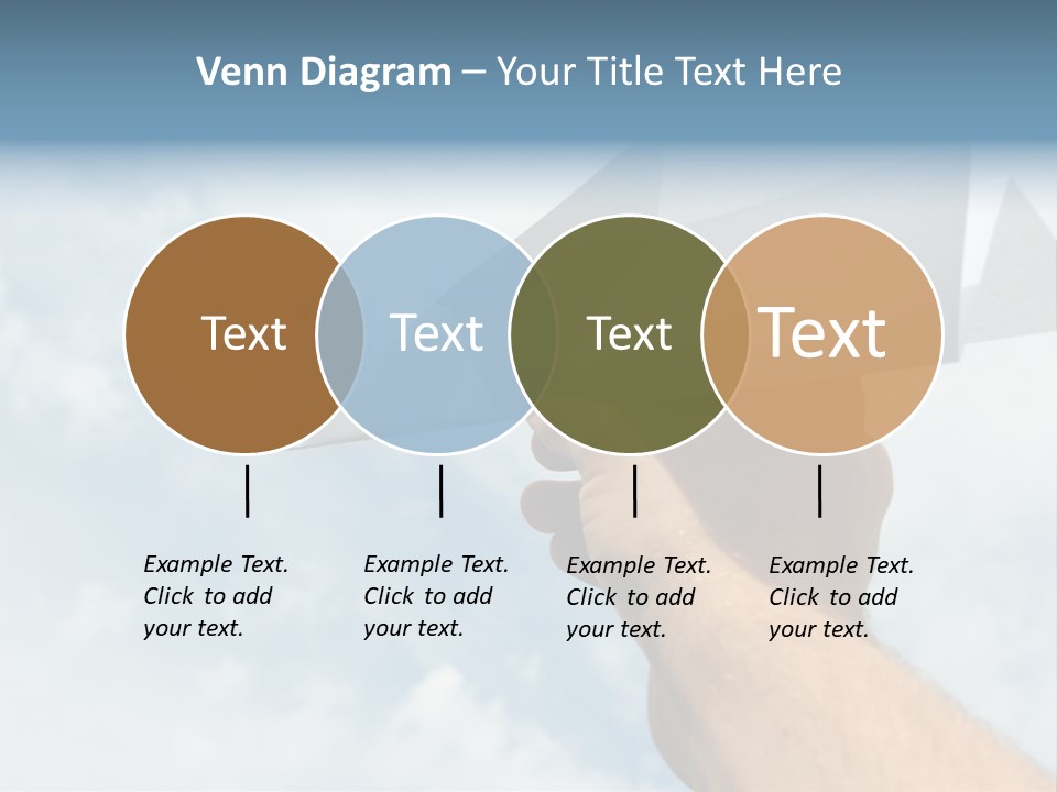 Paper Plane In Human Hand PowerPoint Template