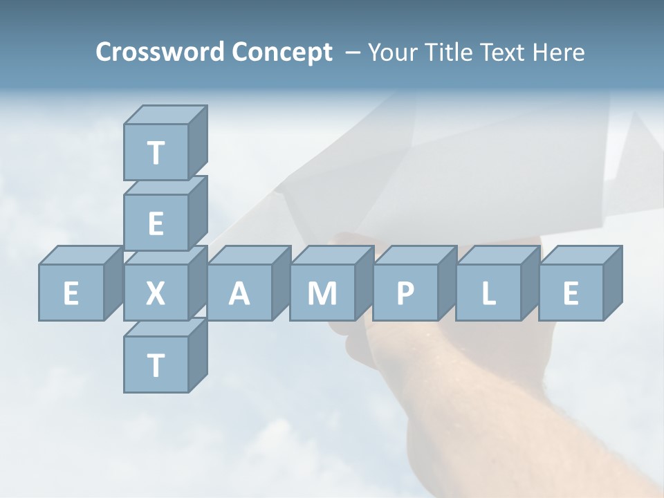 Paper Plane In Human Hand PowerPoint Template