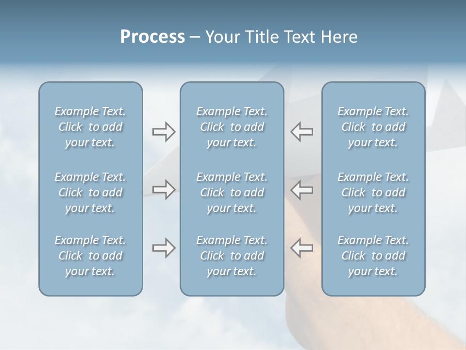 Paper Plane In Human Hand PowerPoint Template
