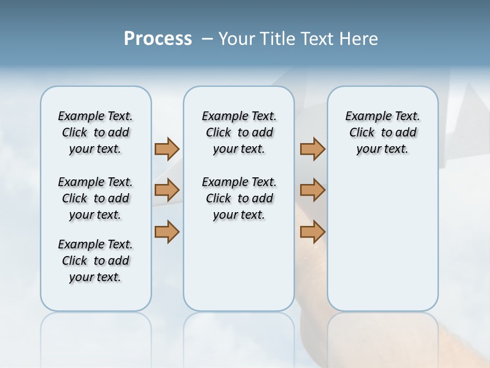 Paper Plane In Human Hand PowerPoint Template