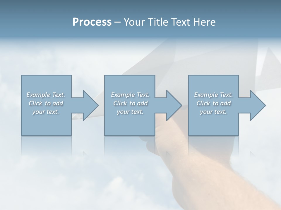 Paper Plane In Human Hand PowerPoint Template