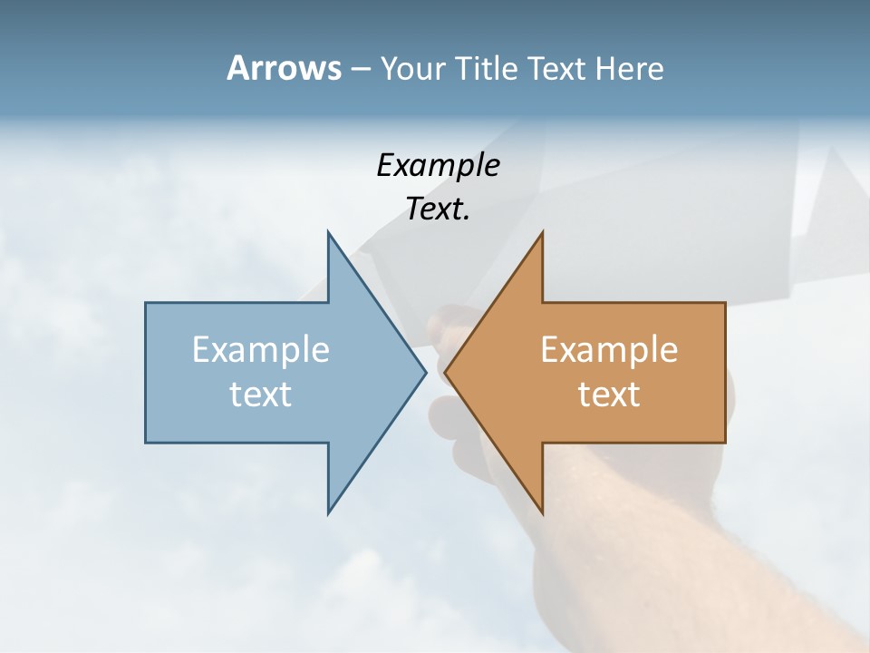 Paper Plane In Human Hand PowerPoint Template