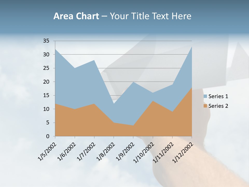 Paper Plane In Human Hand PowerPoint Template