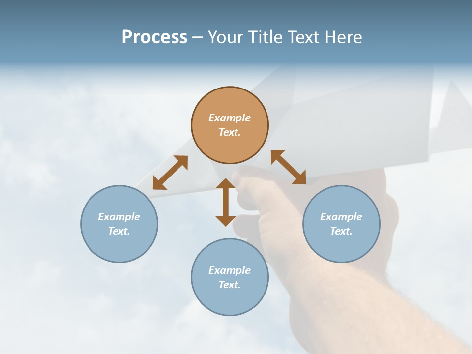 Paper Plane In Human Hand PowerPoint Template