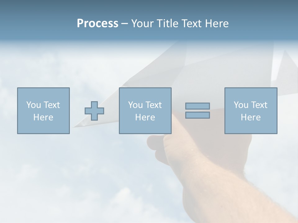 Paper Plane In Human Hand PowerPoint Template