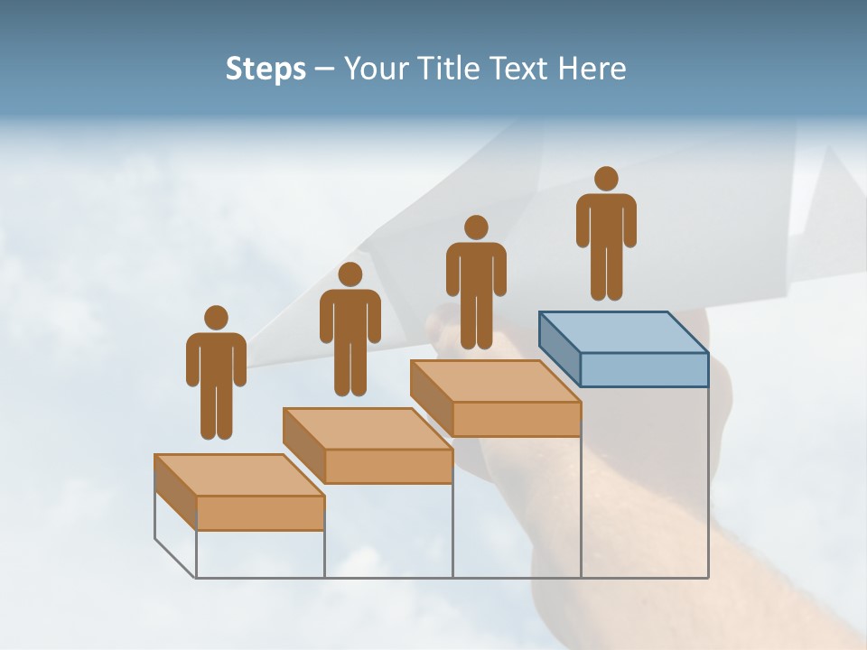 Paper Plane In Human Hand PowerPoint Template