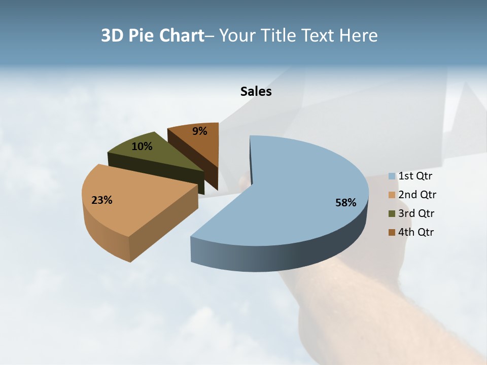 Paper Plane In Human Hand PowerPoint Template