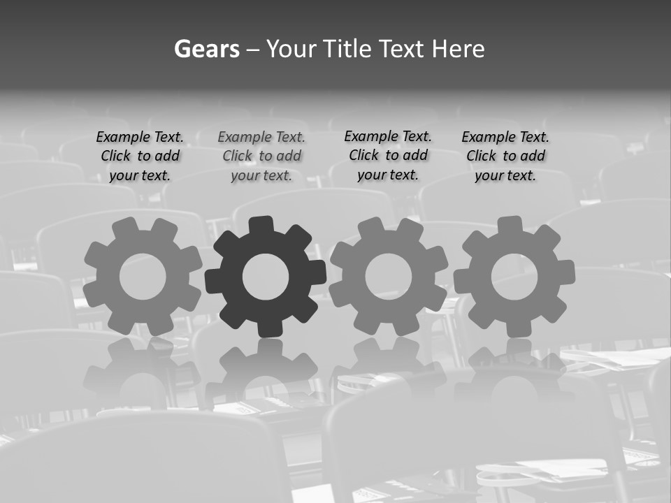 Chairs In A Conference PowerPoint Template