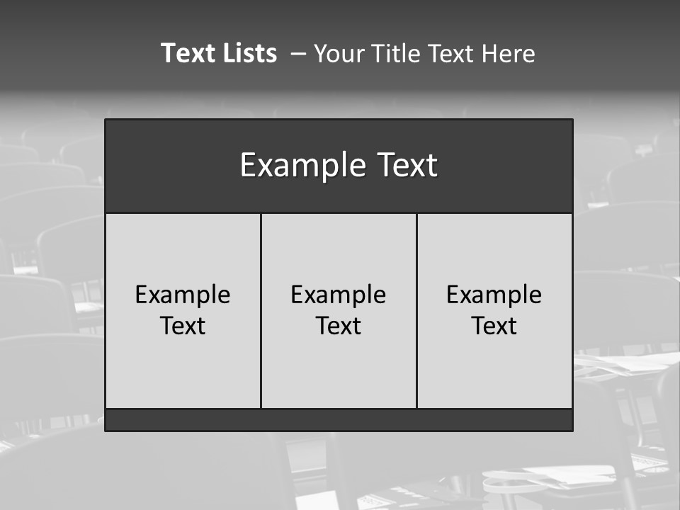 Chairs In A Conference PowerPoint Template