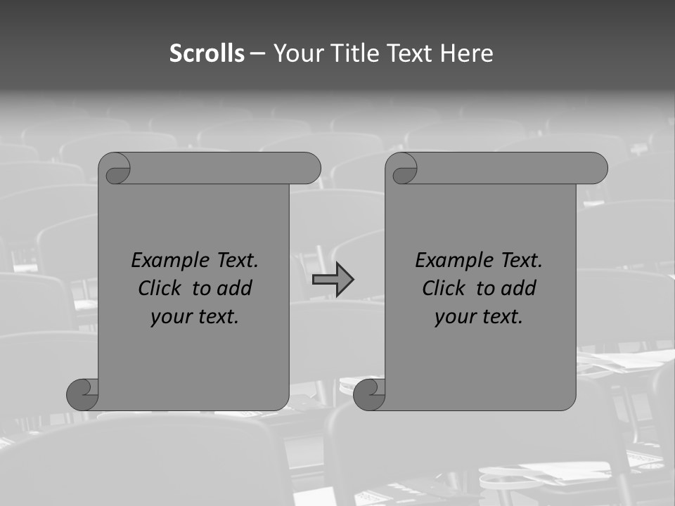 Chairs In A Conference PowerPoint Template