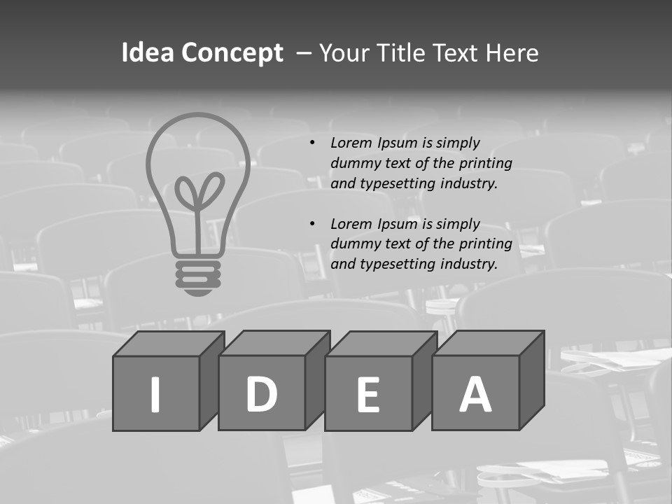 Chairs In A Conference PowerPoint Template
