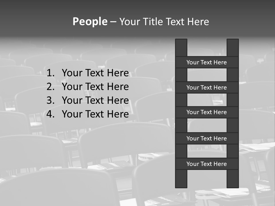 Chairs In A Conference PowerPoint Template